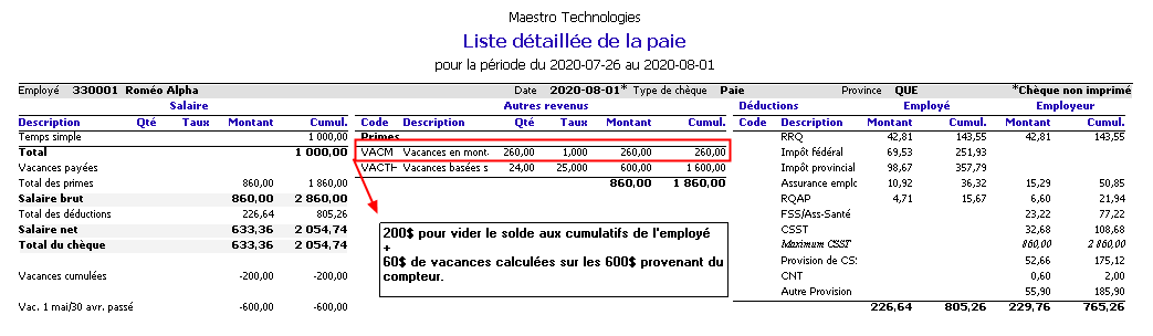 Gerer Les Vacances Selon Une Periode De Reference